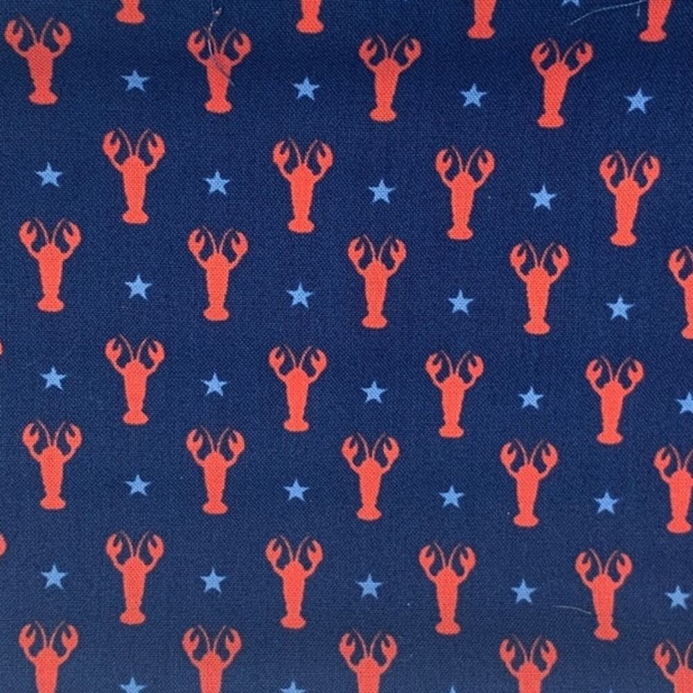 New Emma & Mila 18" X 21" Summer Lobsters Cotton Fat Quarter FQ Quilting Fabric